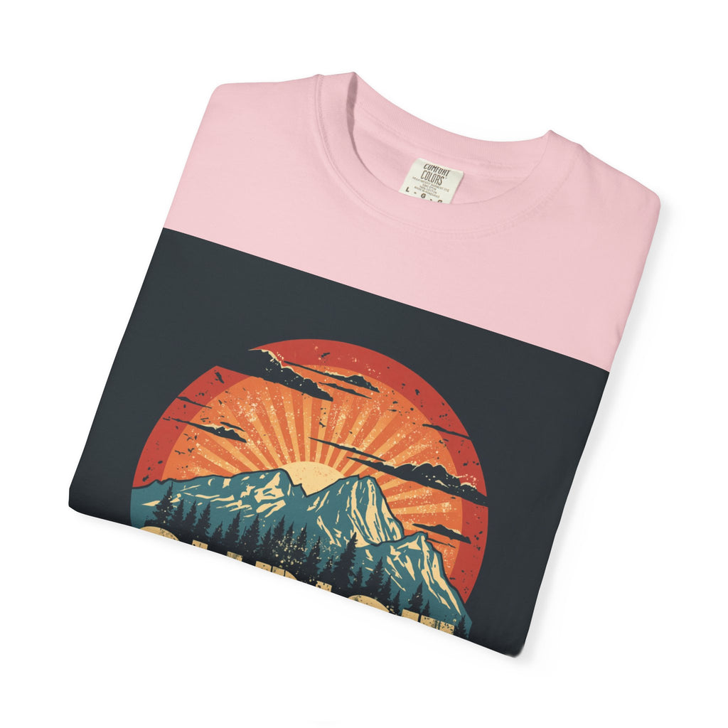 Christian Mountain T-Shirt — "I Can Do All Things Through Christ" Philippians 4:13 Vintage Sunset