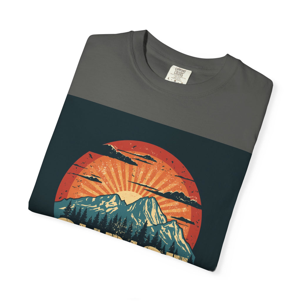 Christian Mountain T-Shirt — "I Can Do All Things Through Christ" Philippians 4:13 Vintage Sunset