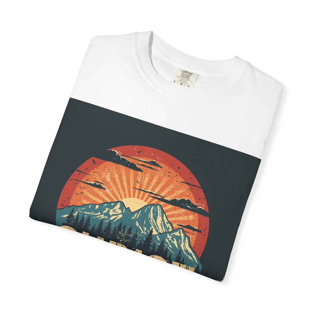 Christian Mountain T-Shirt — "I Can Do All Things Through Christ" Philippians 4:13 Vintage Sunset