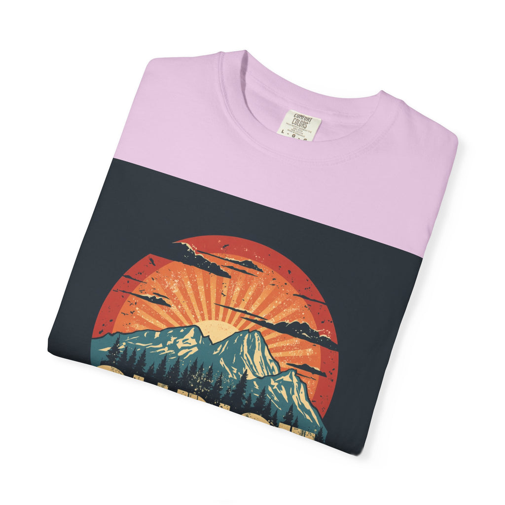 Christian Mountain T-Shirt — "I Can Do All Things Through Christ" Philippians 4:13 Vintage Sunset