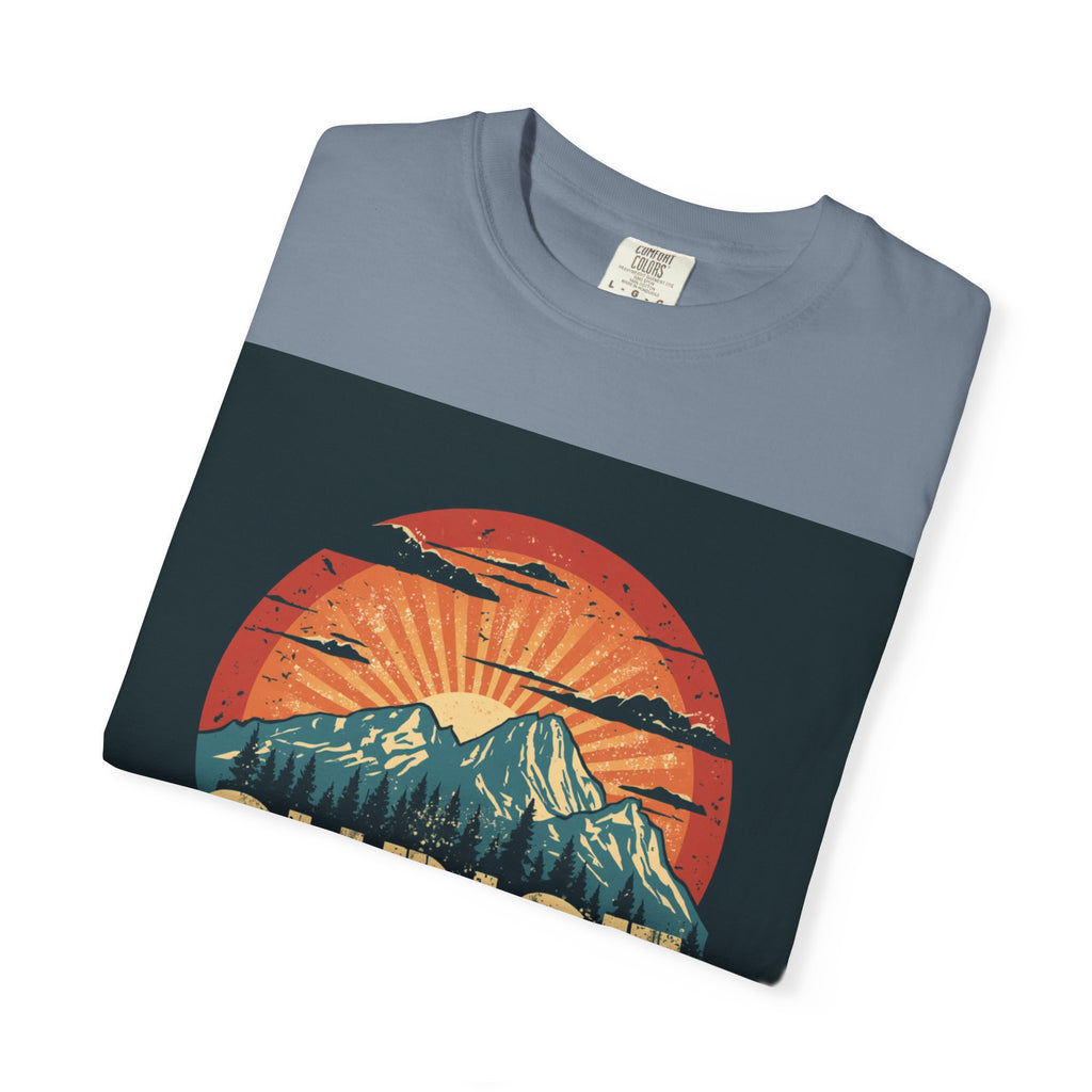 Christian Mountain T-Shirt — "I Can Do All Things Through Christ" Philippians 4:13 Vintage Sunset