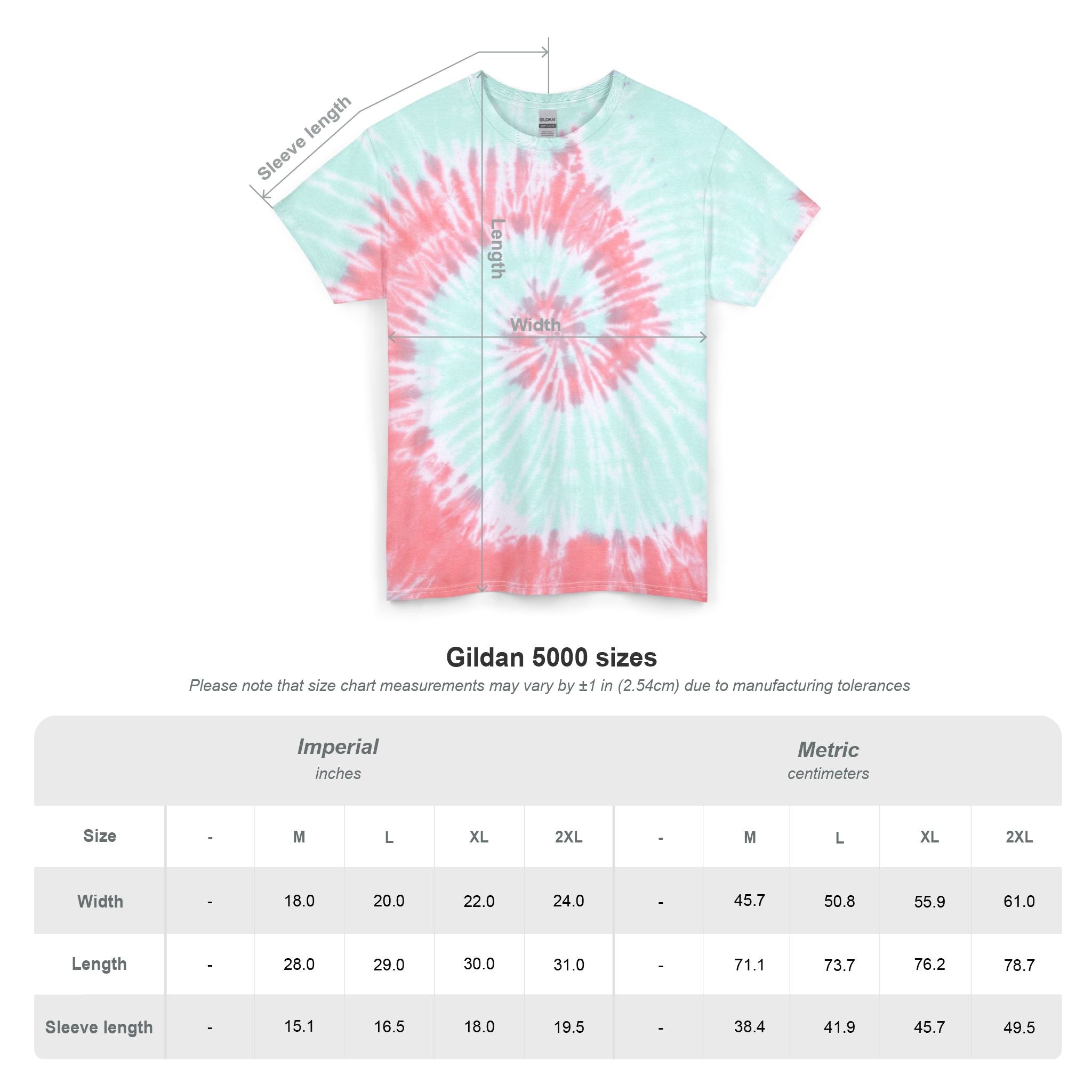 Tie Dye T-Shirt — Blue Flame Surf Silhouette Graphic