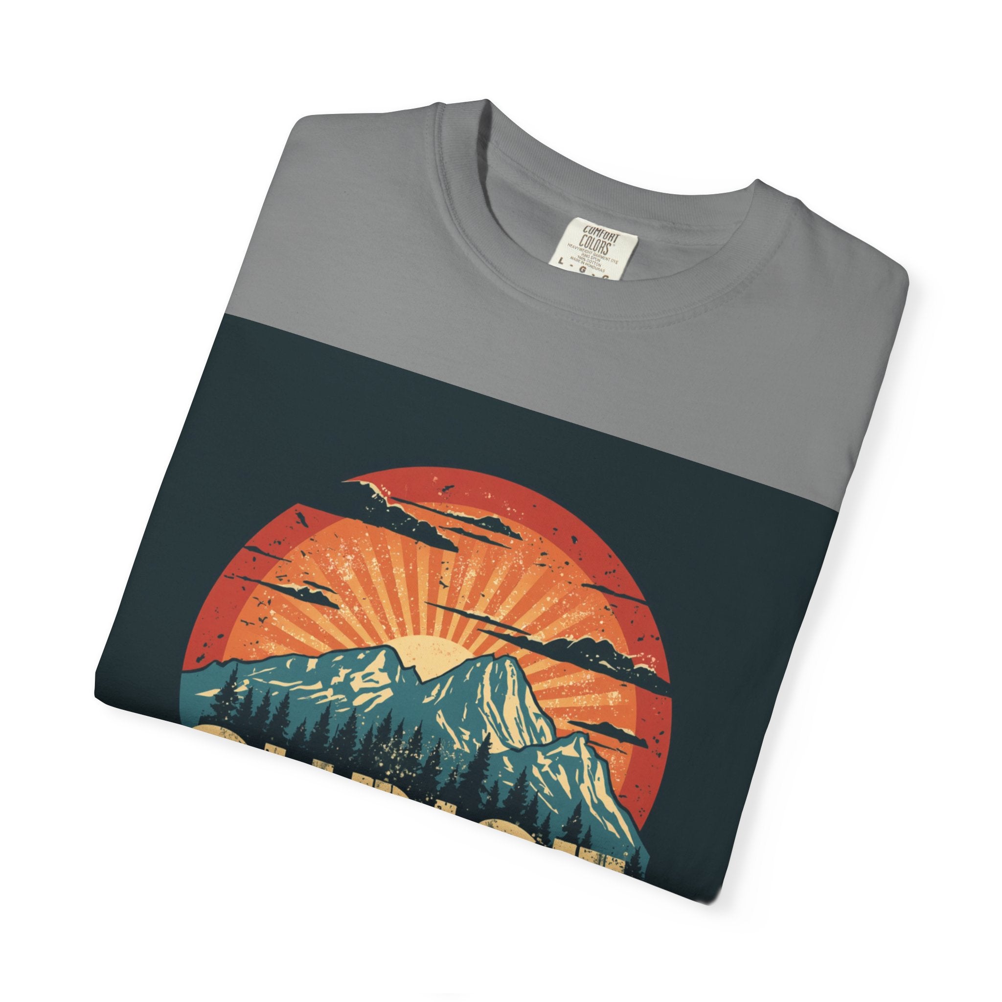 Christian Mountain T-Shirt — "I Can Do All Things Through Christ" Philippians 4:13 Vintage Sunset